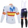 Completo Maglia ML + Pantaloncino con bretelle ML 2020 Movistar Team N002